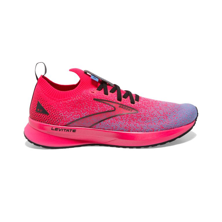 Brooks LEVITATE STEALTHFIT 5 Energy Return Road Running Shoes Womens Sale - Diva Pink/Cornflower/Bla